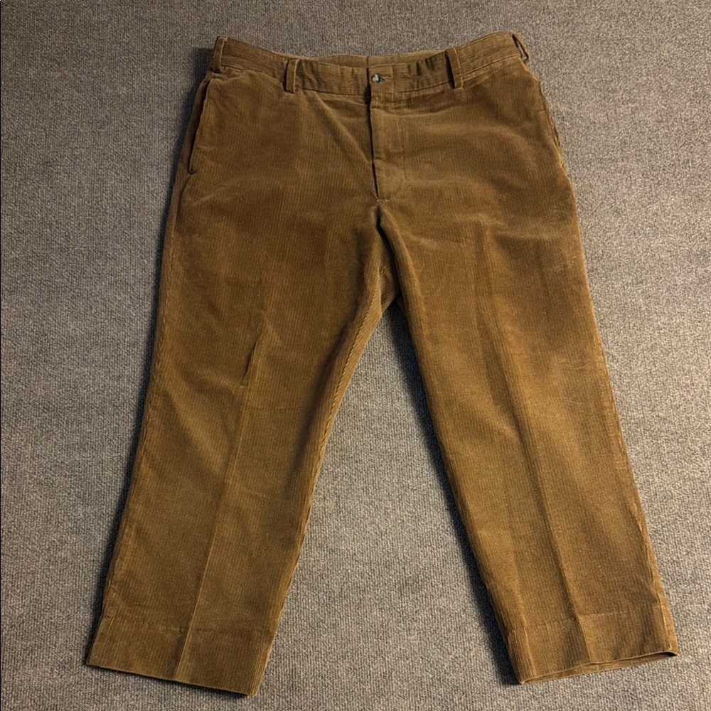 Bills Khakis Corduroy Pants 38x26 Mens Brown Straight Leg USA